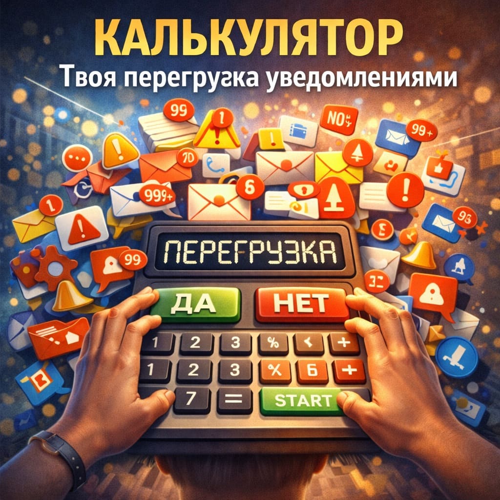 Калькулятор «Твоя перегрузка уведомлениями»