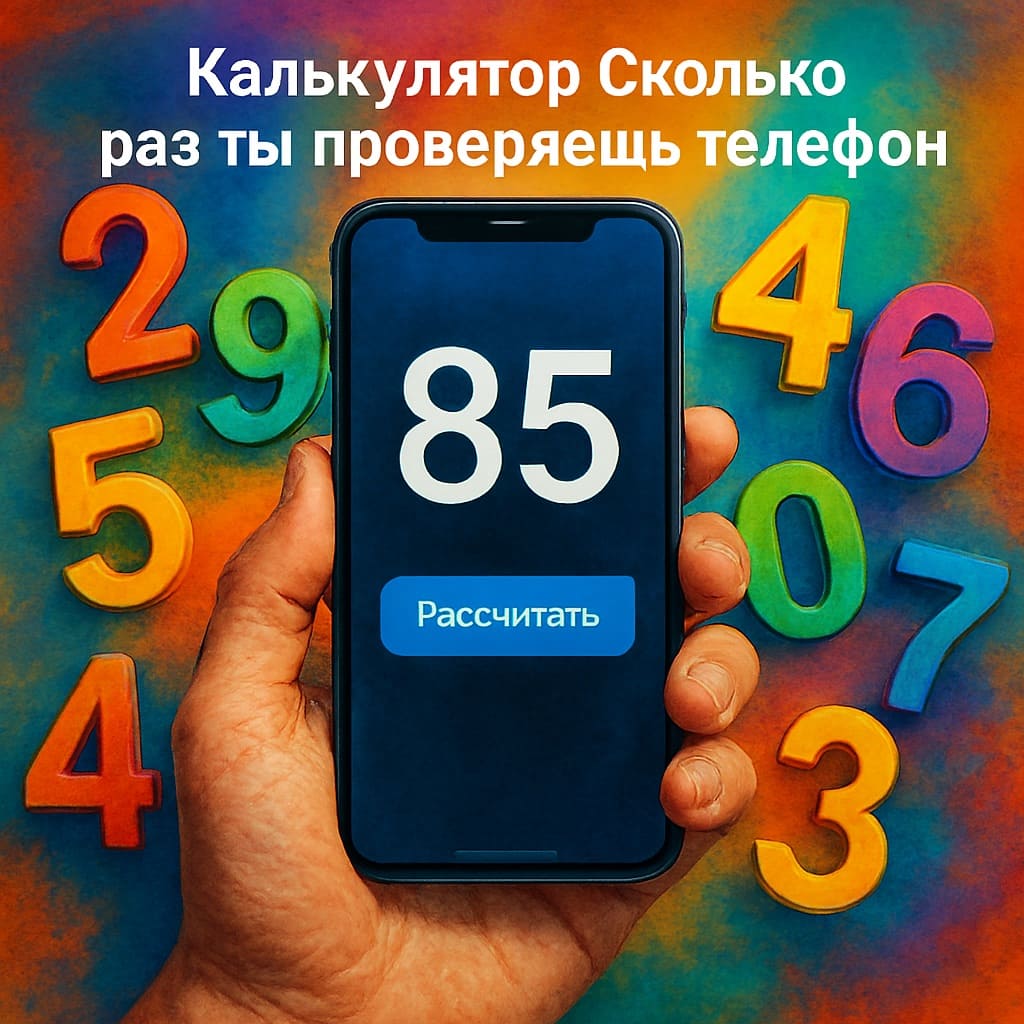 Калькулятор «Сколько раз ты проверяешь телефон»