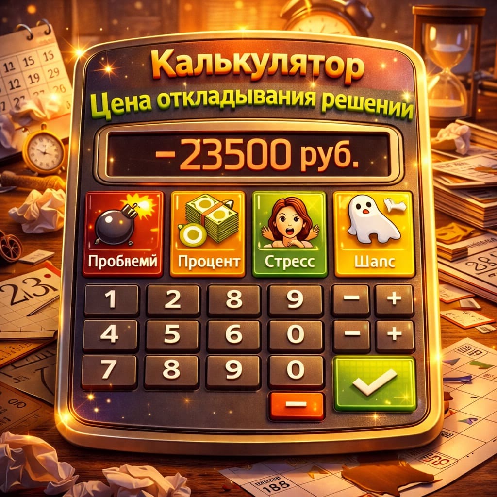 Калькулятор «Цена откладывания решений»