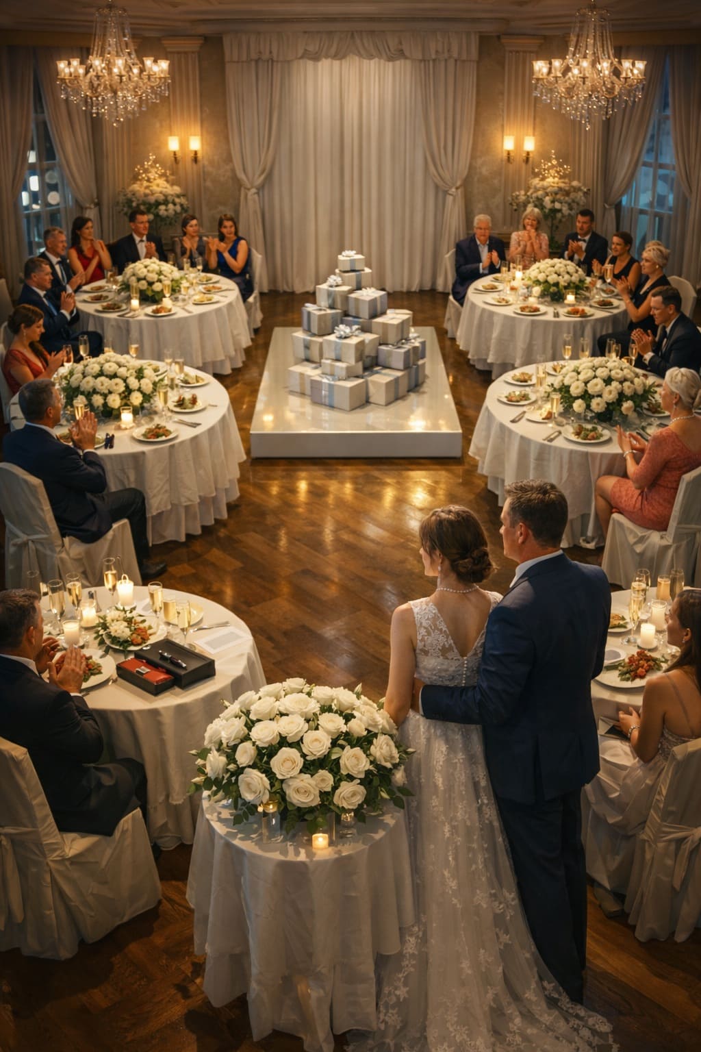 На свадьбе мать мужа хотела посадить сватов отдельно, называя их «селянами». Но их подарок заставил замереть