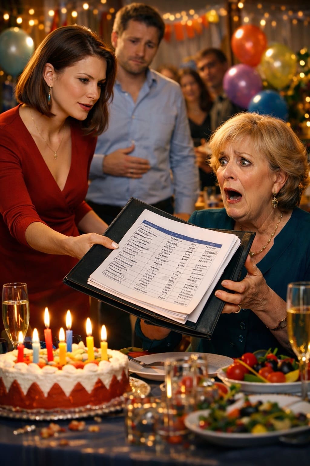 «Сколько вам снова нужно?» — мать мужа просила деньги два года, и на юбилей я подарила ей папку со всеми ее долгами