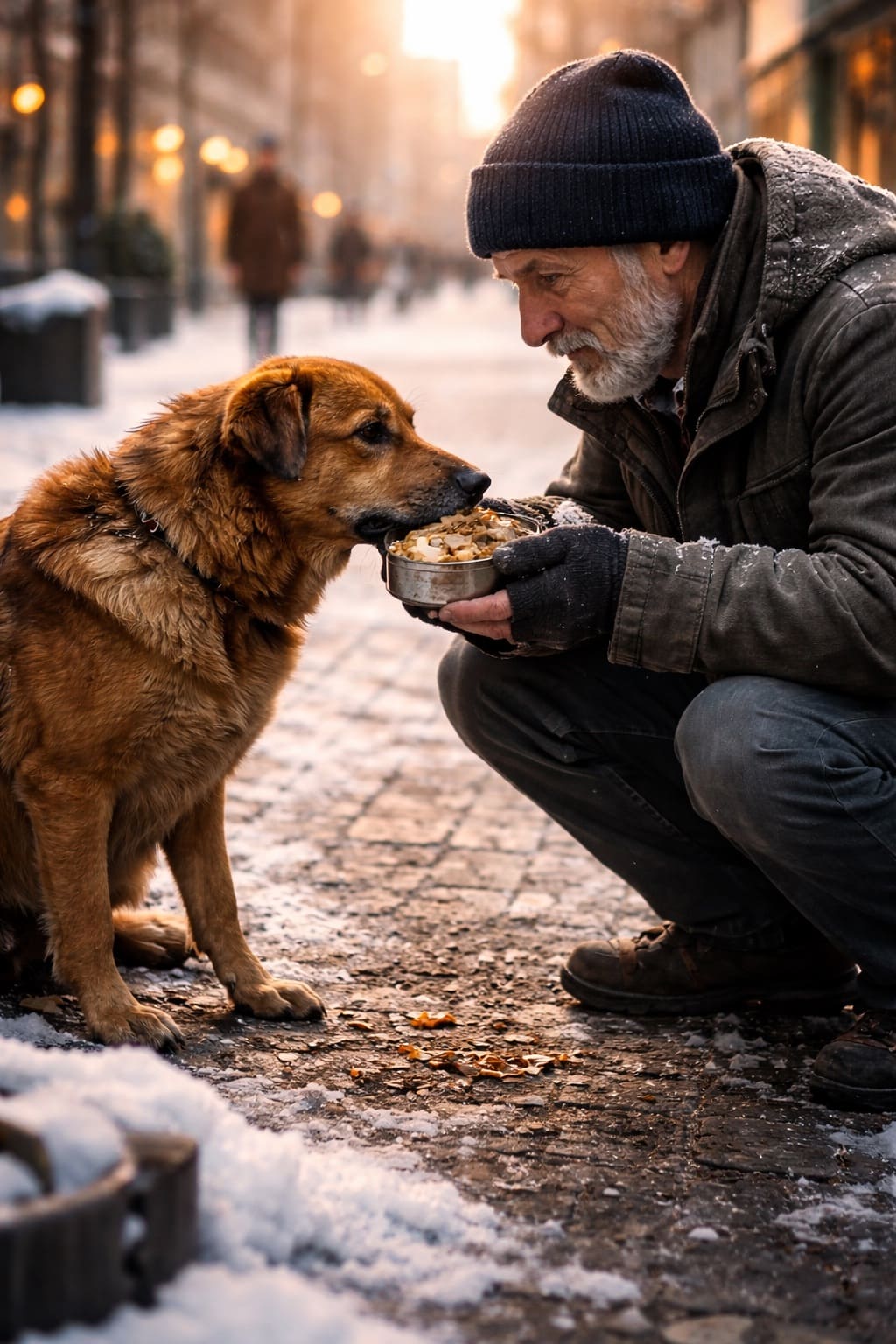 Бомж и Манечка