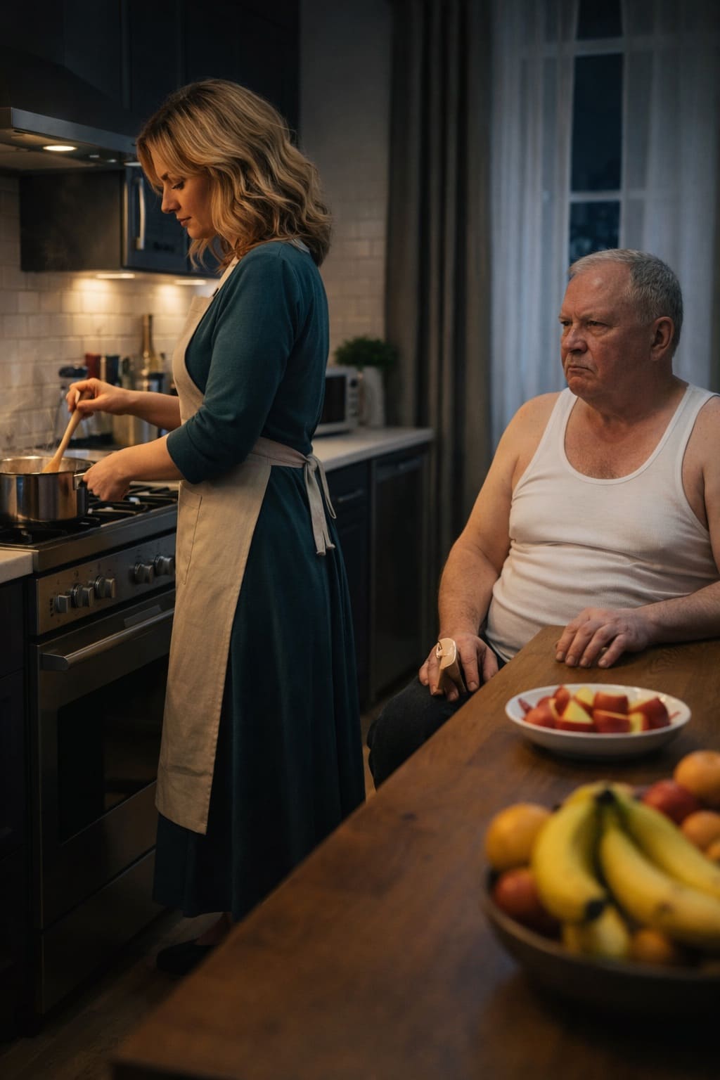 Петрович у нас ночевал и давал указания, муж радовался